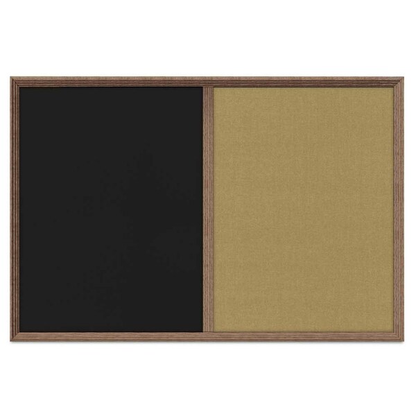 United Visual Products Enclosed Corkboard, 1 Door, 48"x36", 4" Fra, UV3423-SATIN-AMETHY UV3423-SATIN-AMETHY - main